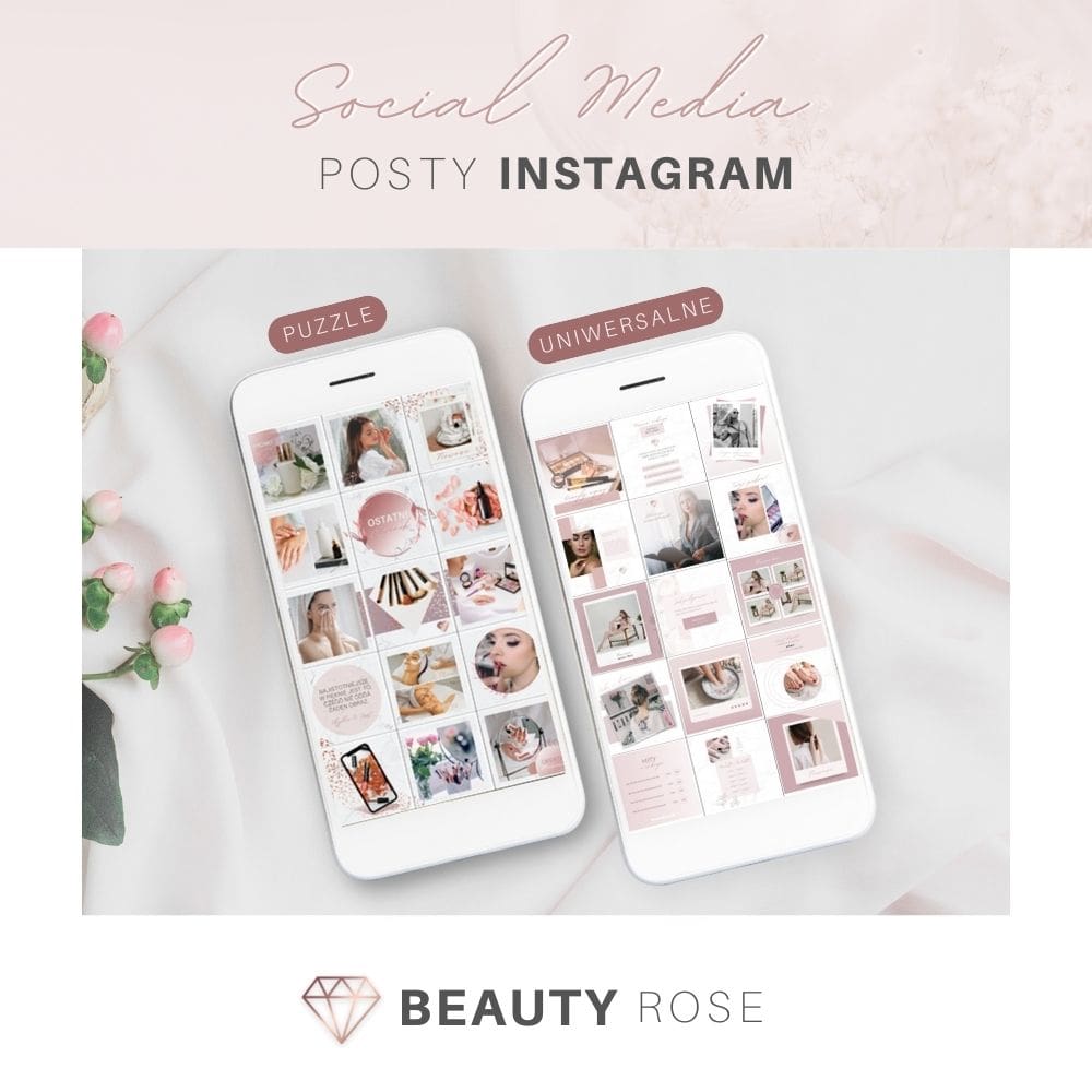 Szablony Canva Instagram Beauty Rose