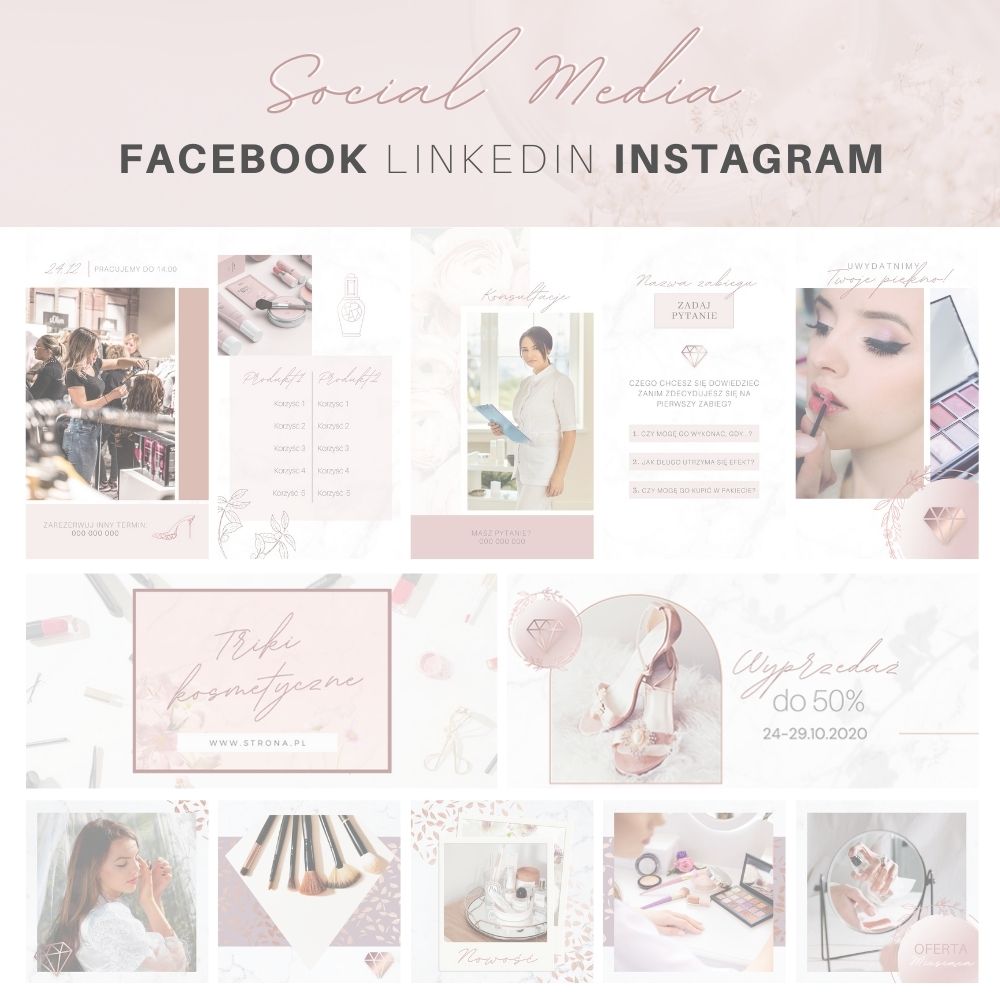 Szablony Canva Facebook Beauty Rose